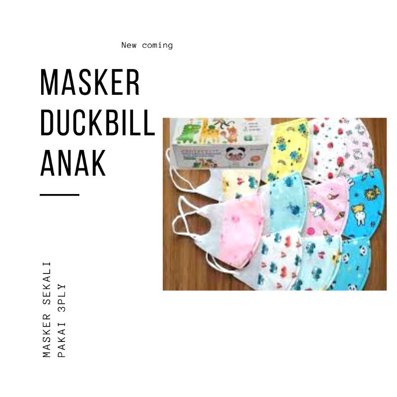 Masker duckbill anak 1 box 50pcs