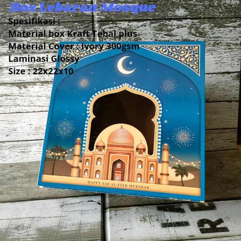 

Box Kue Lebaran IdulFitri Mosque ( harga per 5 pcs )