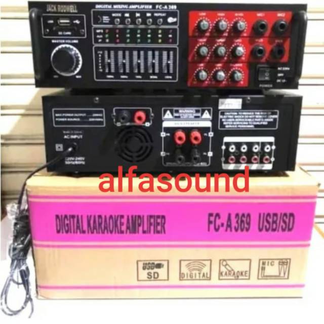 Amplifier Power Mixer Jack Rodwell Ampli FC A369 Bluetooth FCA369