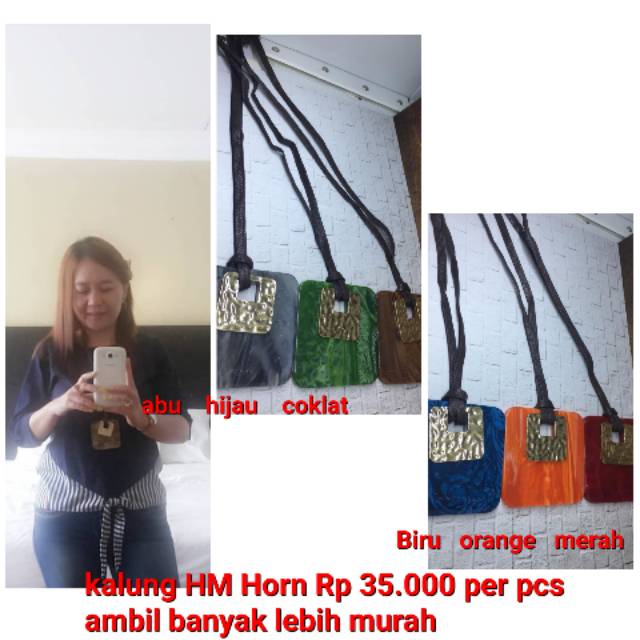 KALUNG HM HORN PREMIUM , kalung import , Kalung HM , kalung Horn , kalung kremes