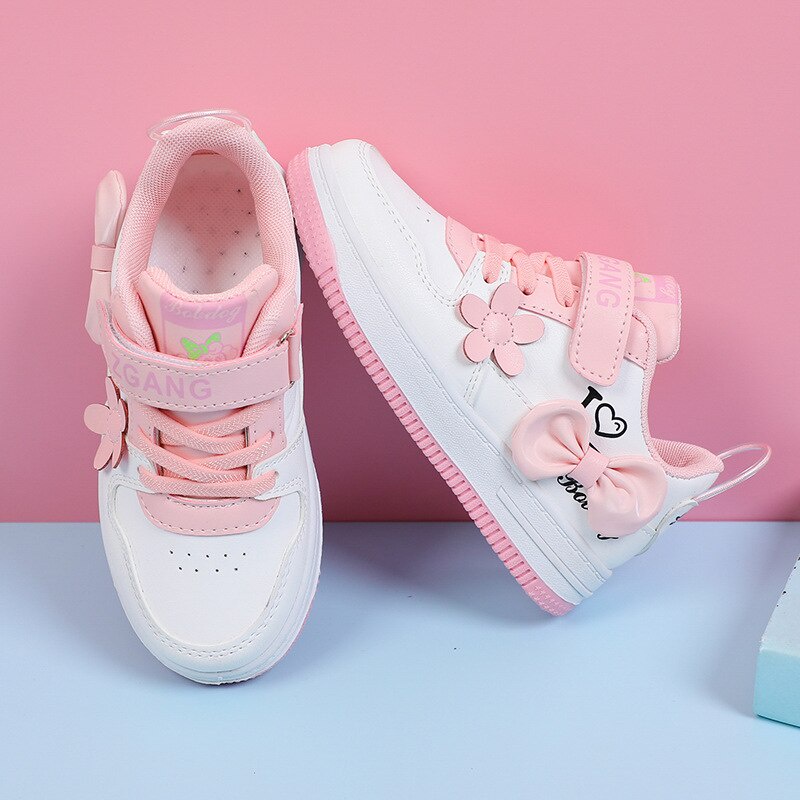 Sepatu Anak Perempuan - Sneaker ASTER MOTIF PINKY LOVE 039 Shoes -  Sepatu Sport Anak Casual Import