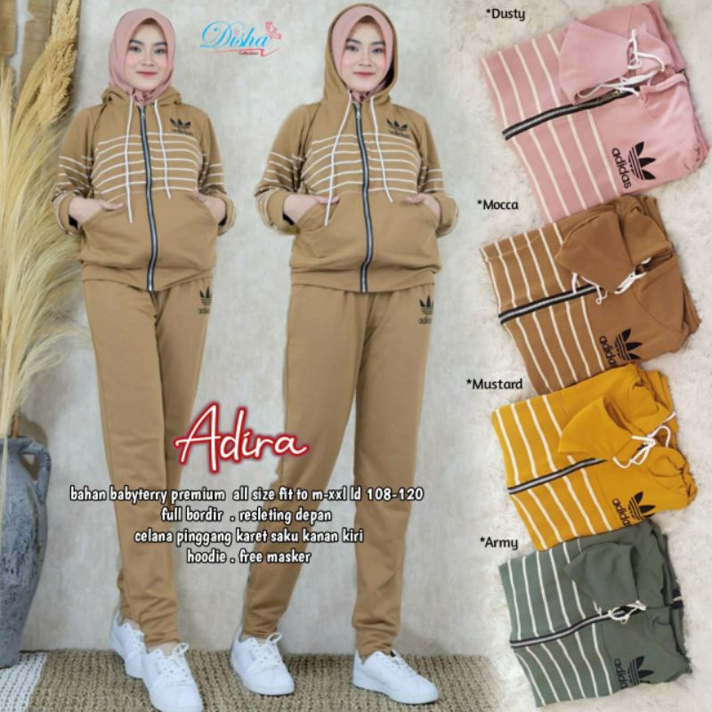 Adira Set By DISHA | Setelan Wanita | Hijab Sport | Jilbab Sport