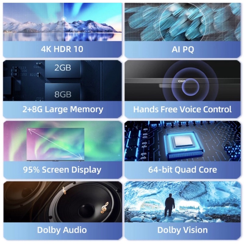 TV SMART 55 inch CHIQ 4K UHD android digital