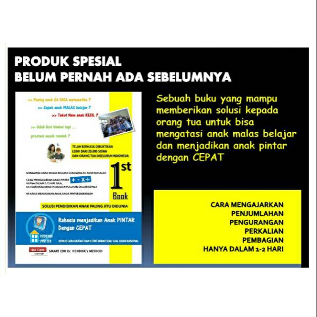 Buku seri 1 matematika Smartedu metode Dr. Hendrik