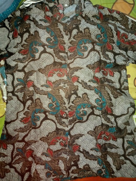 Atasan Batik Wanita Lengan Panjang Blouse Kancing Depan., Motif Batik