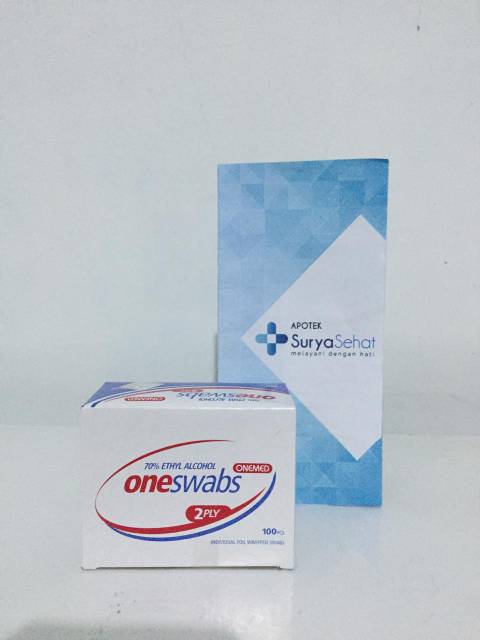 Onemed Alcohol Swabs 2 ply- Alkohol Swab Kapas Alkohol Box isi 100 pcs