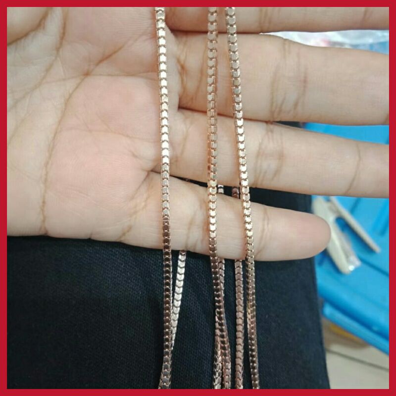 kalung milano Rose gold wanita Titanium