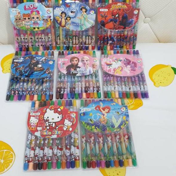 

ツ CRAYON PUTAR PANJANG 12warna atau 18warna/krayon/rolling crayon/twist crayon Hot