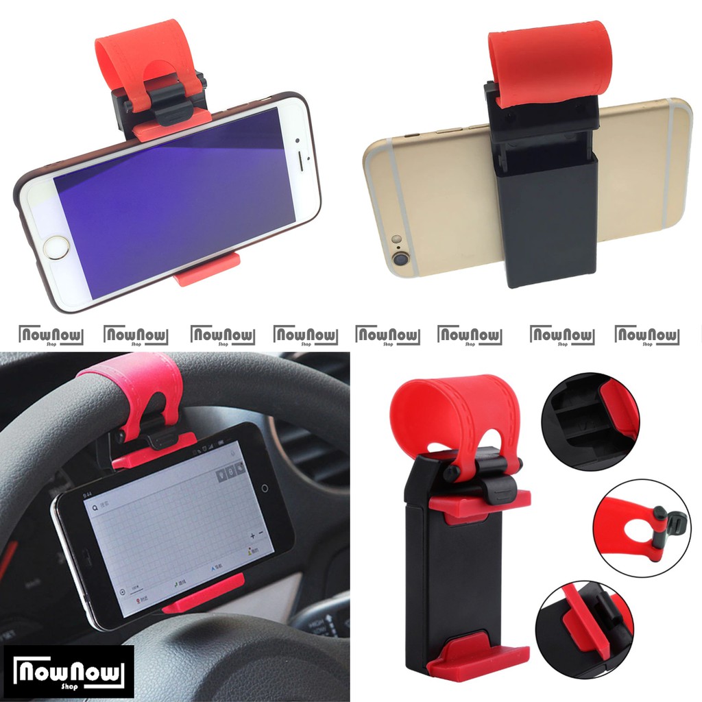 Car Steering Wheel Phone Holder Pegangan HP Pada Setir Mobil