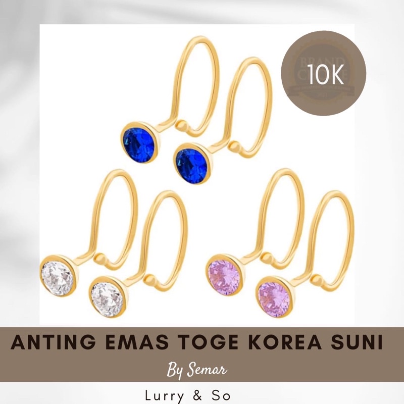Anting Emas Toge Suni Korea Semar 10K free pouch mini