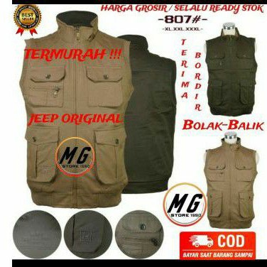 JAKET ROMPI JEEP IMPORT PREMIUM BOLAK BALIK FASHION TERBARU MOTOR LAKI LAKI PRIA