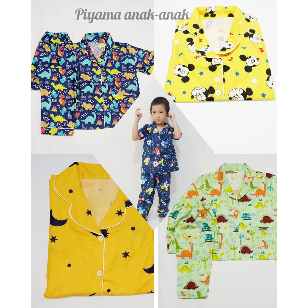 Piyama anak motif 1-10 tahun