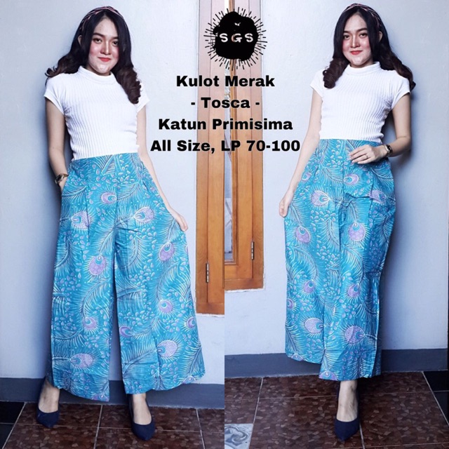  CELANA  KULOT  BATIK  MOTIF MERAK Shopee  Indonesia