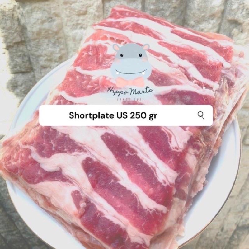 SHORTPLATE Beef US 1mm ( Angus BEEF SLICE ) Daging Slice Yoshinoya❗️HALAL