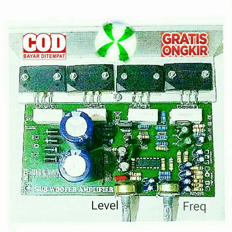 Kit Power Amplifier Speaker Aktif Subwoofer Model Sanken 300 Watt plus Adjust Sub Low