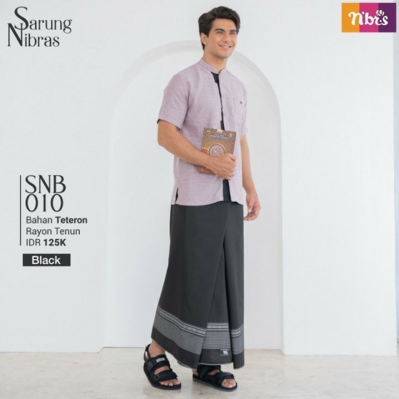 Sarung Pria - Sarung Tenun Rayon - Sarung Nibras Original - Sarung Polos list warna