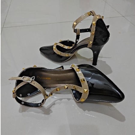 Bryan Dinda Heels Runcing 5cm 9cm Pesta Wedding Rockstude Bigsize Oversize Jumbo 36-40 41 42 43