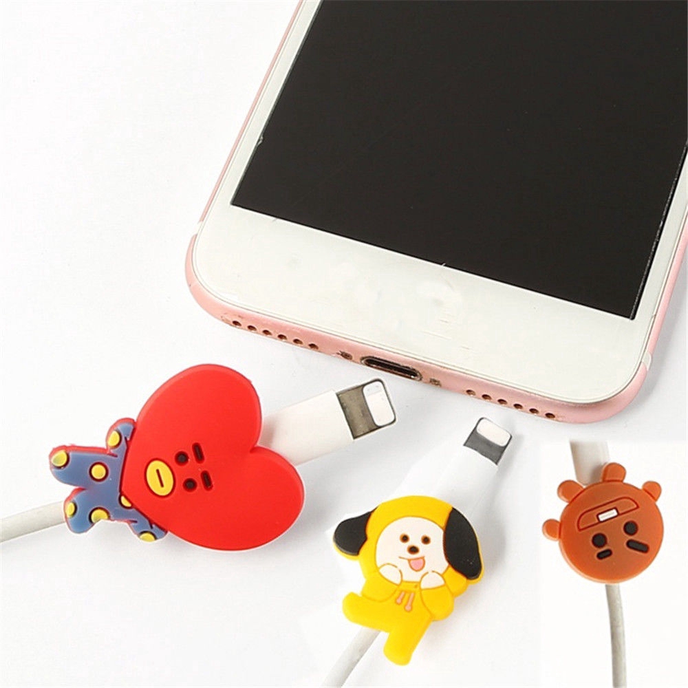 BTS BT21 Mobile Phone Data Line Cover Protective Charging