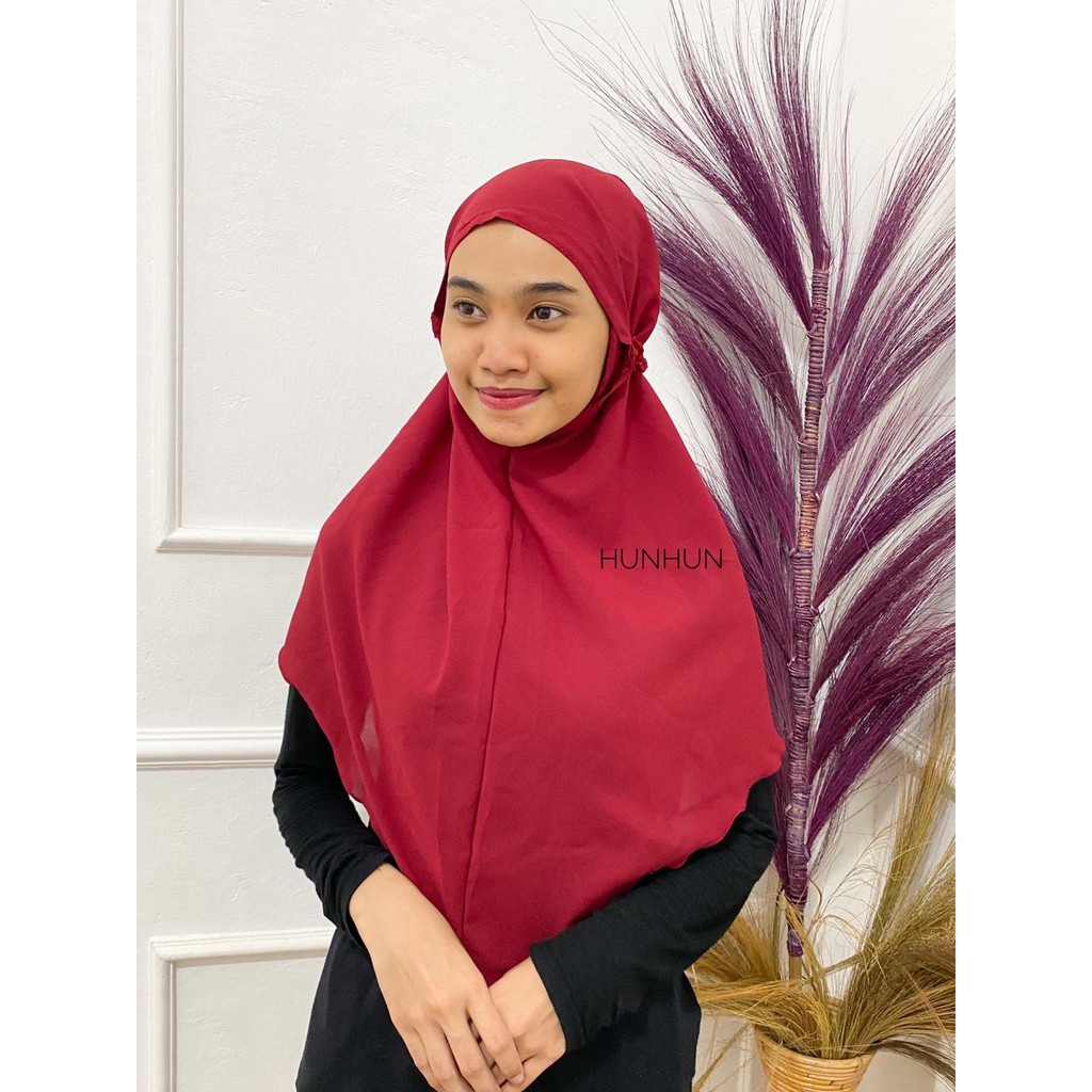 Instan Sabila Kerut Diamond Crepe Termurah Pusatgrosir_solo/ Hijab Jilbab Instan Hits Selebgram-INSTAN SABILA MARON