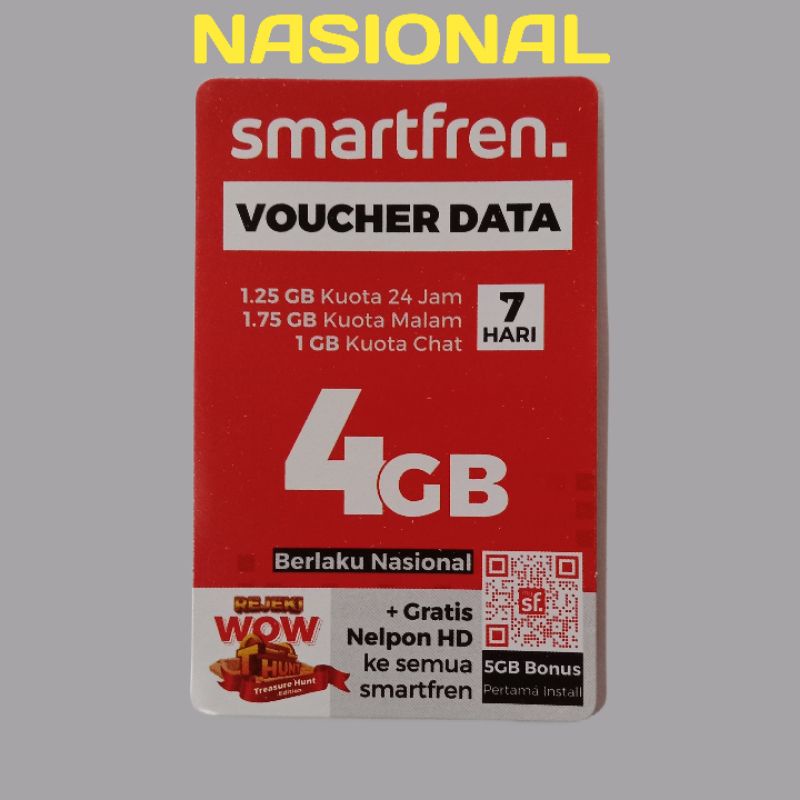 vocher smartfren  4 gb