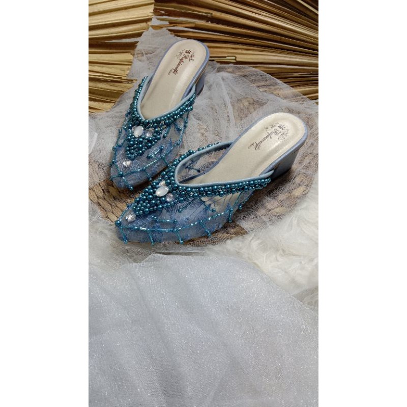 sepatu yohana wedding wanita sepatu ice blue 5cm