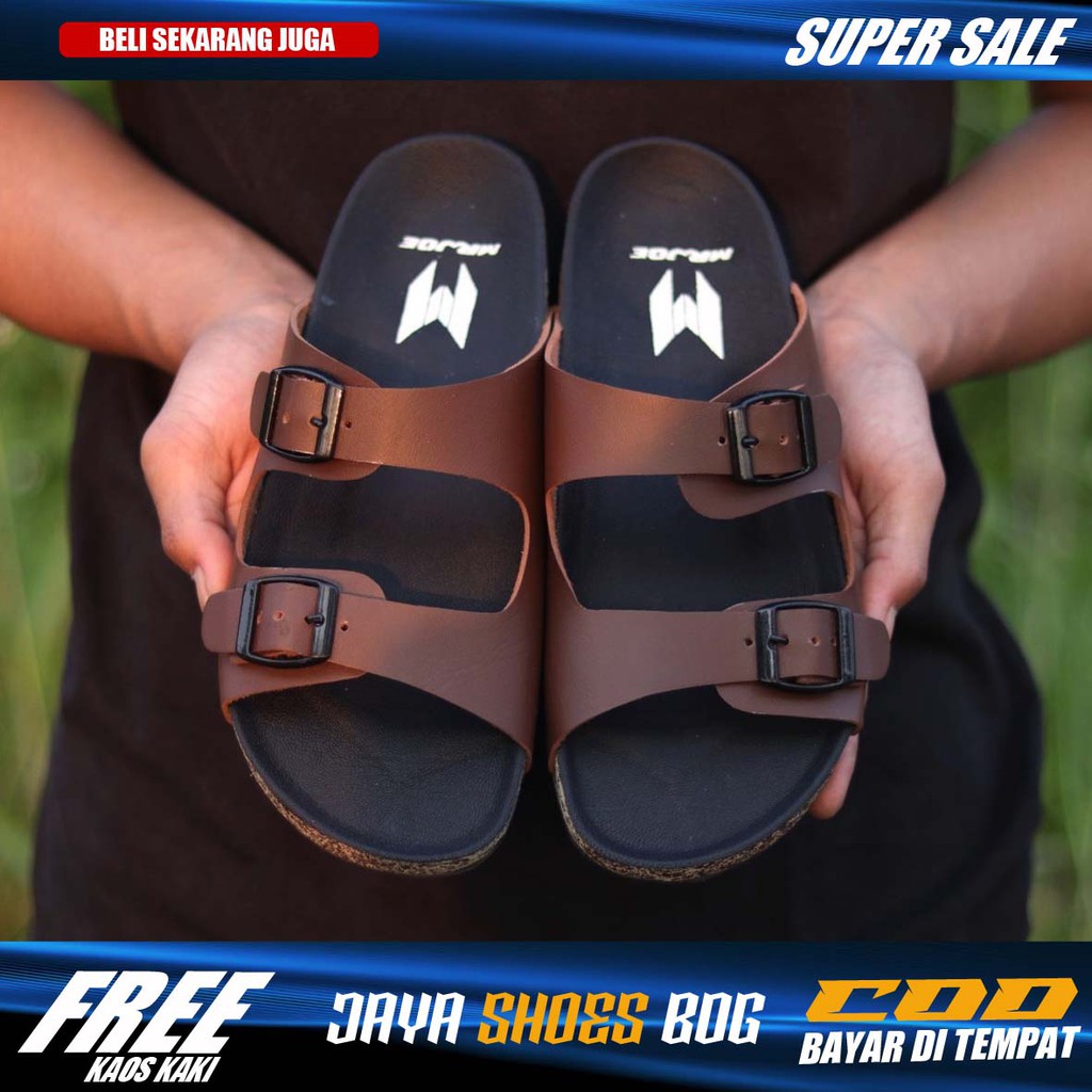 JOEHAN|Sandal Casual Pria Kekinian Kuit Syintetik Original Fashion Trendy Terbaru Jalan Laki Laki