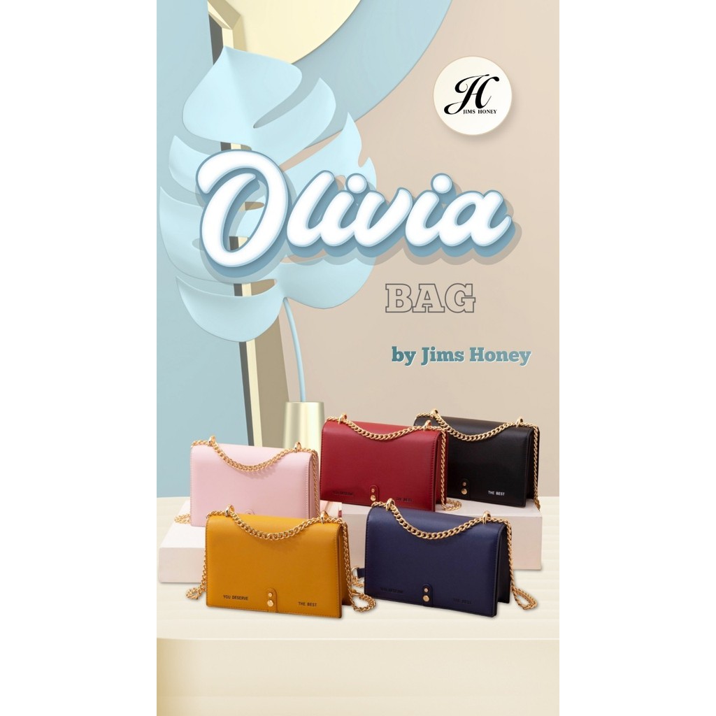 OLIVIA BAG JIMS HONEY TAS SELEMPANG WANITA JINJING PESTA SLING BAG CEWEK CANTIK SIMPLE MURAH IMPORT