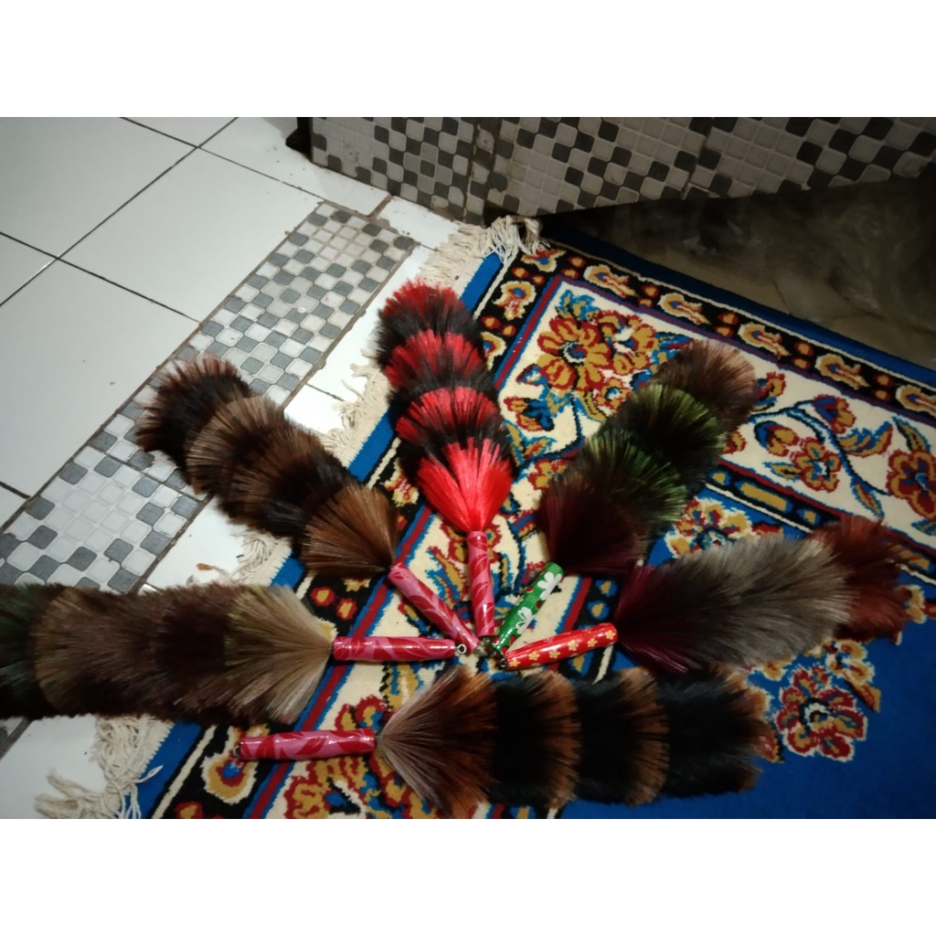KEMOCENG BULU SINTETIS/KEMOCENG BULU AYAM 45cm
