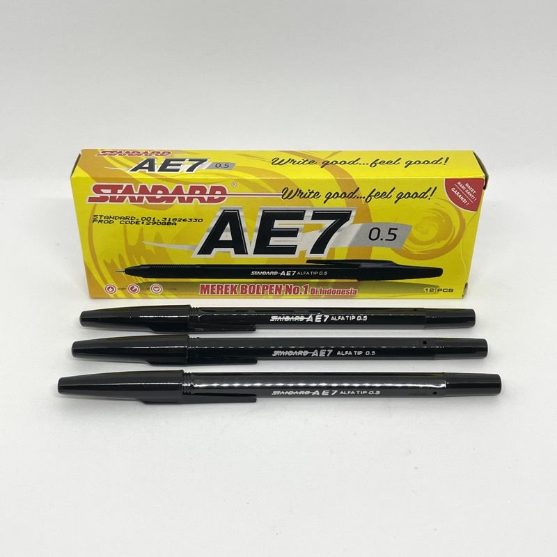 [1pcs] PULPEN STANDARD AE7 SATUAN  (HITAM,MERAH,BIRU)