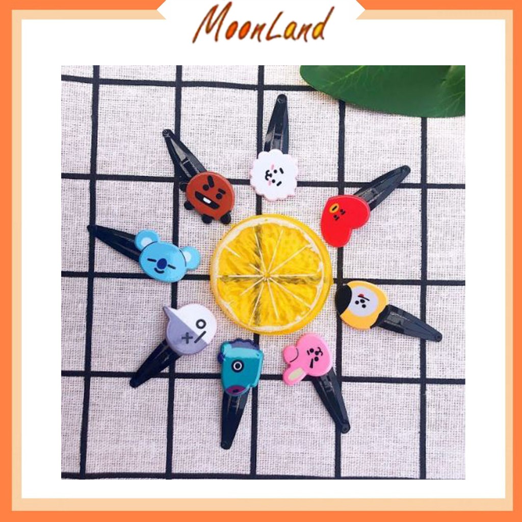 MoonLand 307 / 308 COD jepit  RAMBUT CEWEK PIN PONI WANITA JEPIT RAMBUT AKSESORIS BTS BT21 KOREA