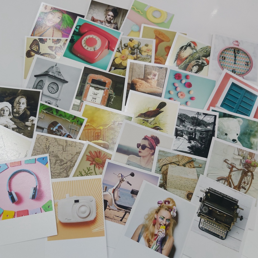 

5 Pcs Foto Polaroid Aesthetic Vintage Journaling Journal