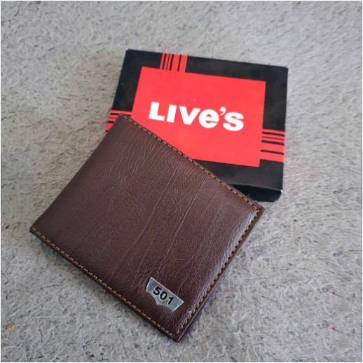 SERBA 10.000!! Dompet Pria Dompet Kulit Sintetis LIVE'S 501 Dengan Slot Kartu Multi + BOX