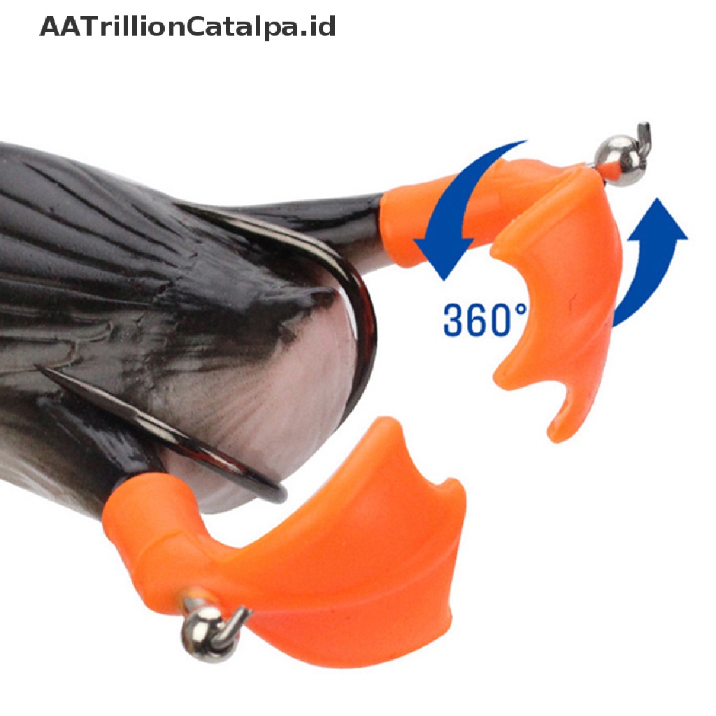 Aatrillioncatalpa 1pc Umpan Pancing Softlure Bentuk Bebek Dengan Balingbaling Ganda