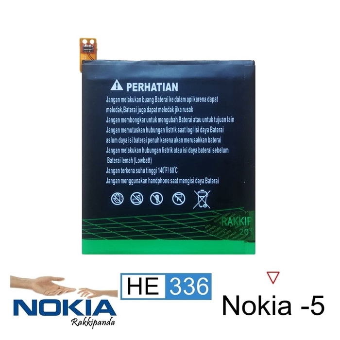 Baterai Nokia 5 HE336 5.2 Inches Double IC Protection original battery