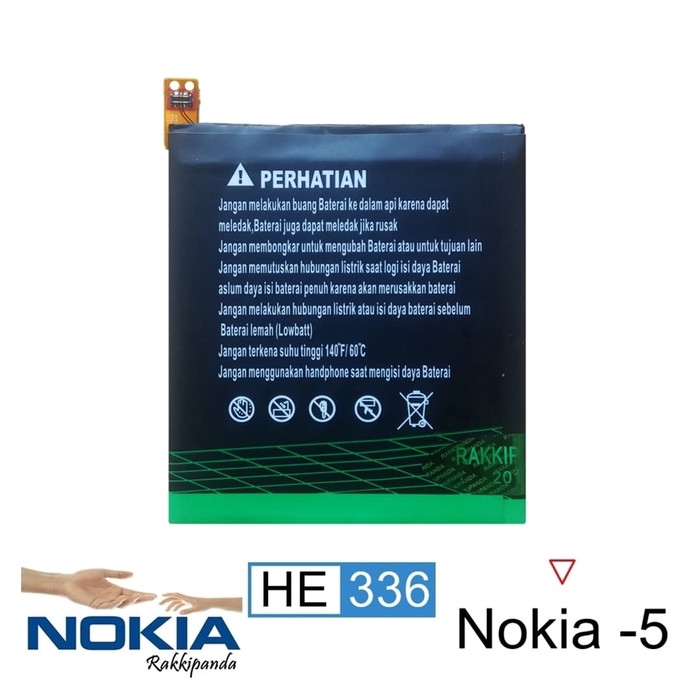 Baterai Nokia 5 HE336 5.2 Inches Double IC Protection original garansi