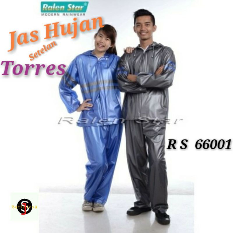 um ,RS66001,JAS HUJAN SETELAN RALLEN STAR TORRES WARNA METALIK