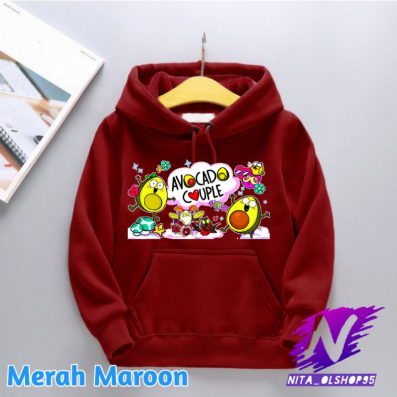 Hoodie anak avocado Hoodie kartun avocado couple