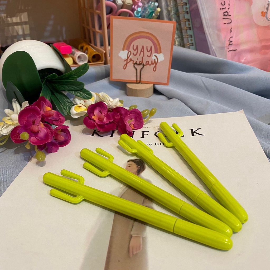 

PULPEN KAKTUS FULLBODY POLOS PENA PEN GEL MURAH READY COD GROSIR