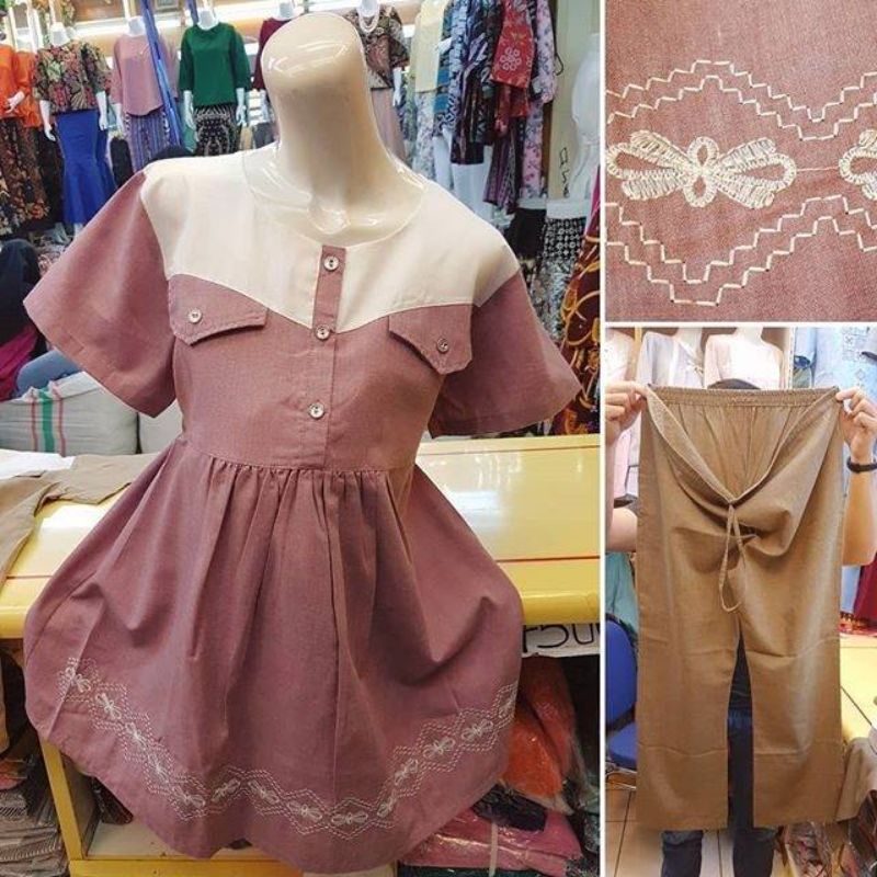 satu set baju ibu hamil/stelan ibu hamil/baju untuk ibu hamil/satu set baju wanita hamil