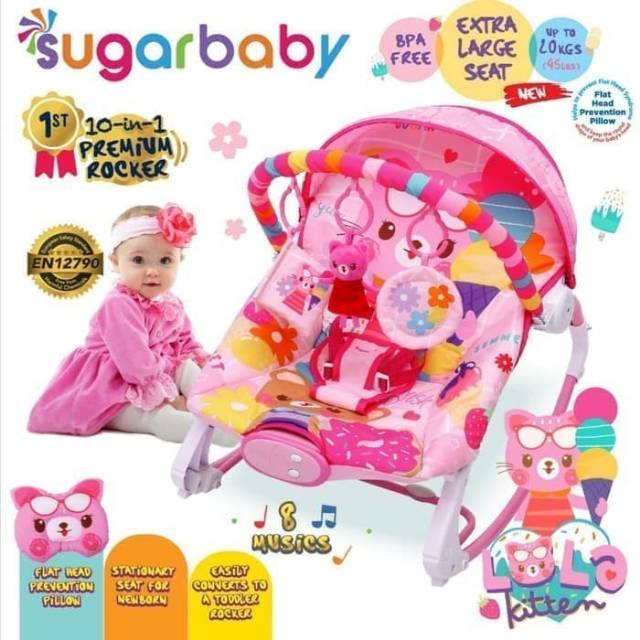 Bouncer premium sugarbaby 10 in 1