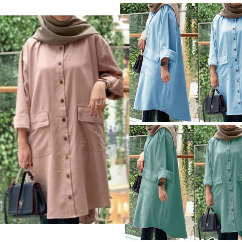 MURAH Atasan Brokat Muslim Lengan Panjang Jumbo Big Size XL  Blazer Wanita Besar