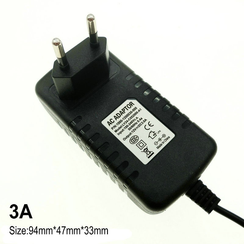 DSM Power Adaptor LED Strip DC12V 3A - DSM-1230 - Black - OMAD70BK