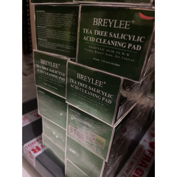 [ BPOM ] Breylee Exfoliating Tea Tree Salicylic Acid Cleaning Pads Penghilang Jerawat