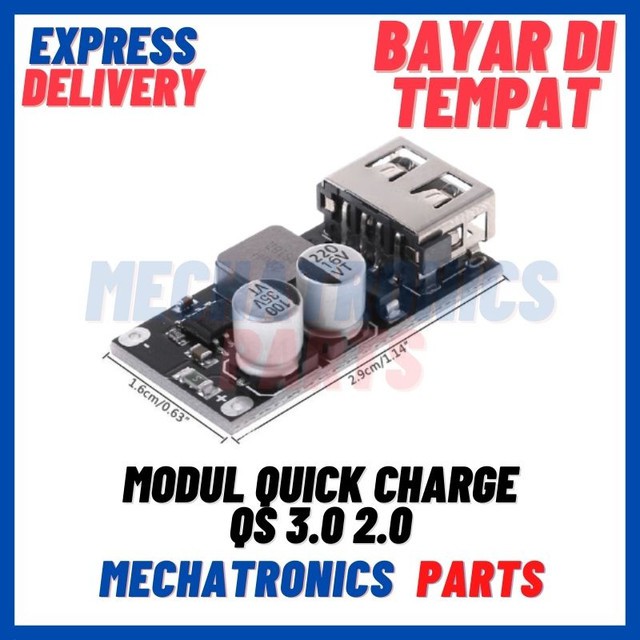 [PSU-9044] MODUL QUICK CHARGE QS 3.0 2.0 FAST CHARGING HP DARI AKI MOTOR MOBIL