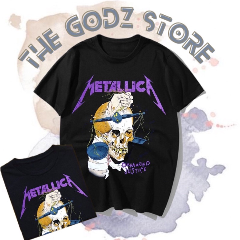 BAJU KAOS TSHIRT BAND METALLICA WARNA HITAM READY UKURAN BIG SIZE S M L XL XXL XXXL XXXXL PREMIUM QU