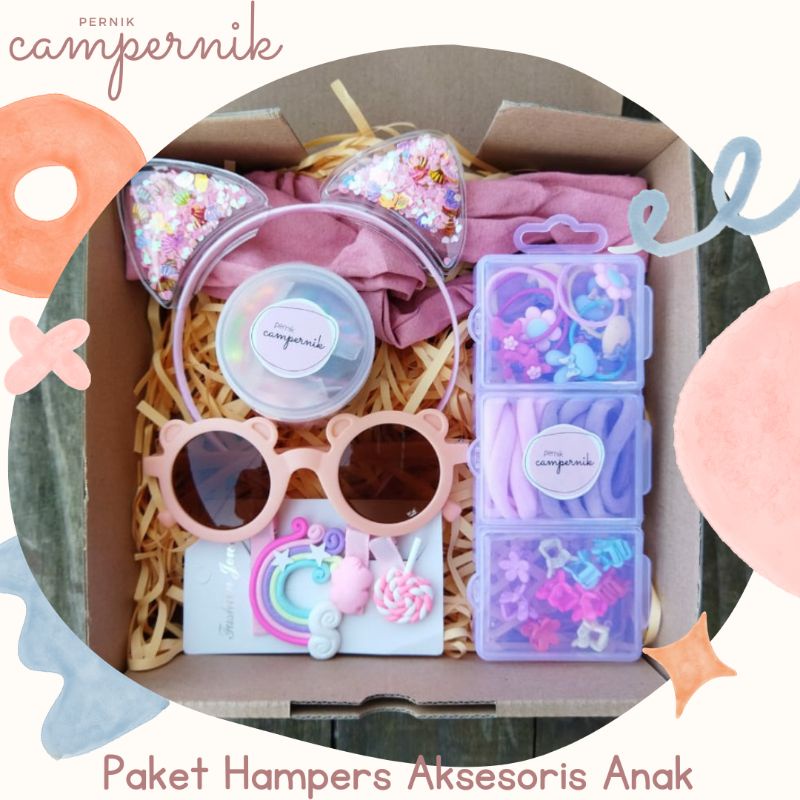 Paket Hampers Aksesoris Anak Perempuan Cocok Untuk Kado/ Hadiah/ Hampers Ulang Taun