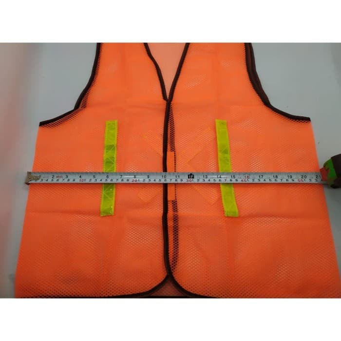 Rompi Proyek / Rompi Jaring / Safety Vest Scoth - Orange Pantul Cahaya