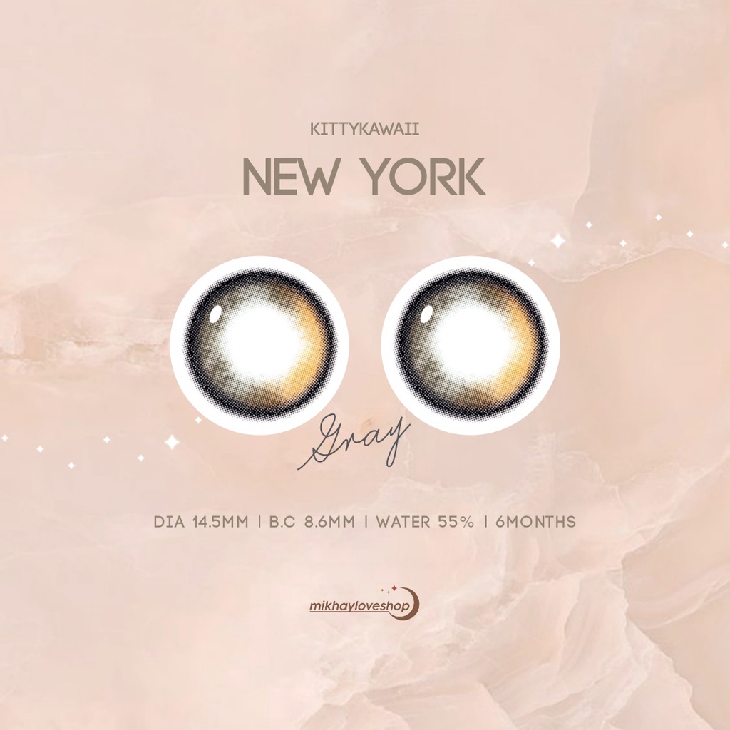 MIKHAYLOVESHOP Softlens New York Gray (Grey) | Kittykawaii