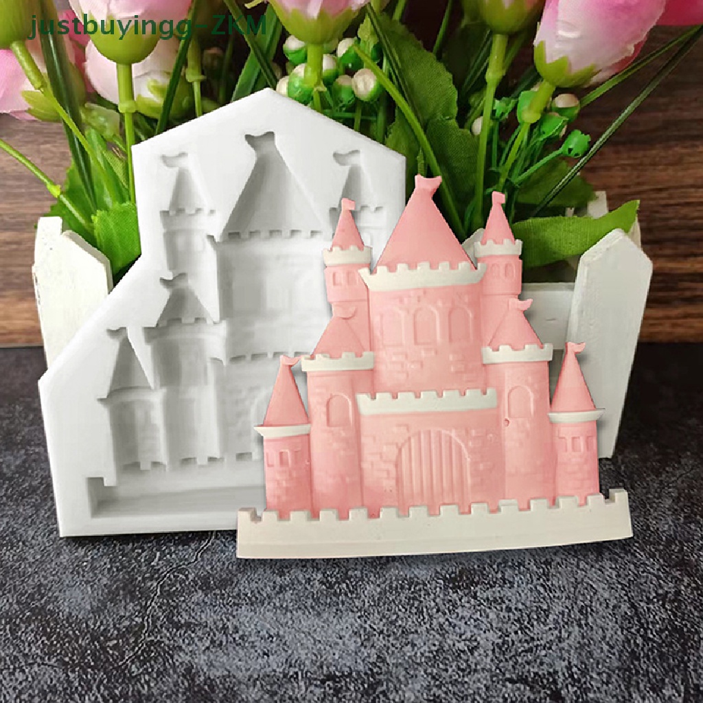 1 Pc Cetakan Fondant Bentuk Kastil Bahan Silikon Resin Epoksi UV Untuk Villa Natal