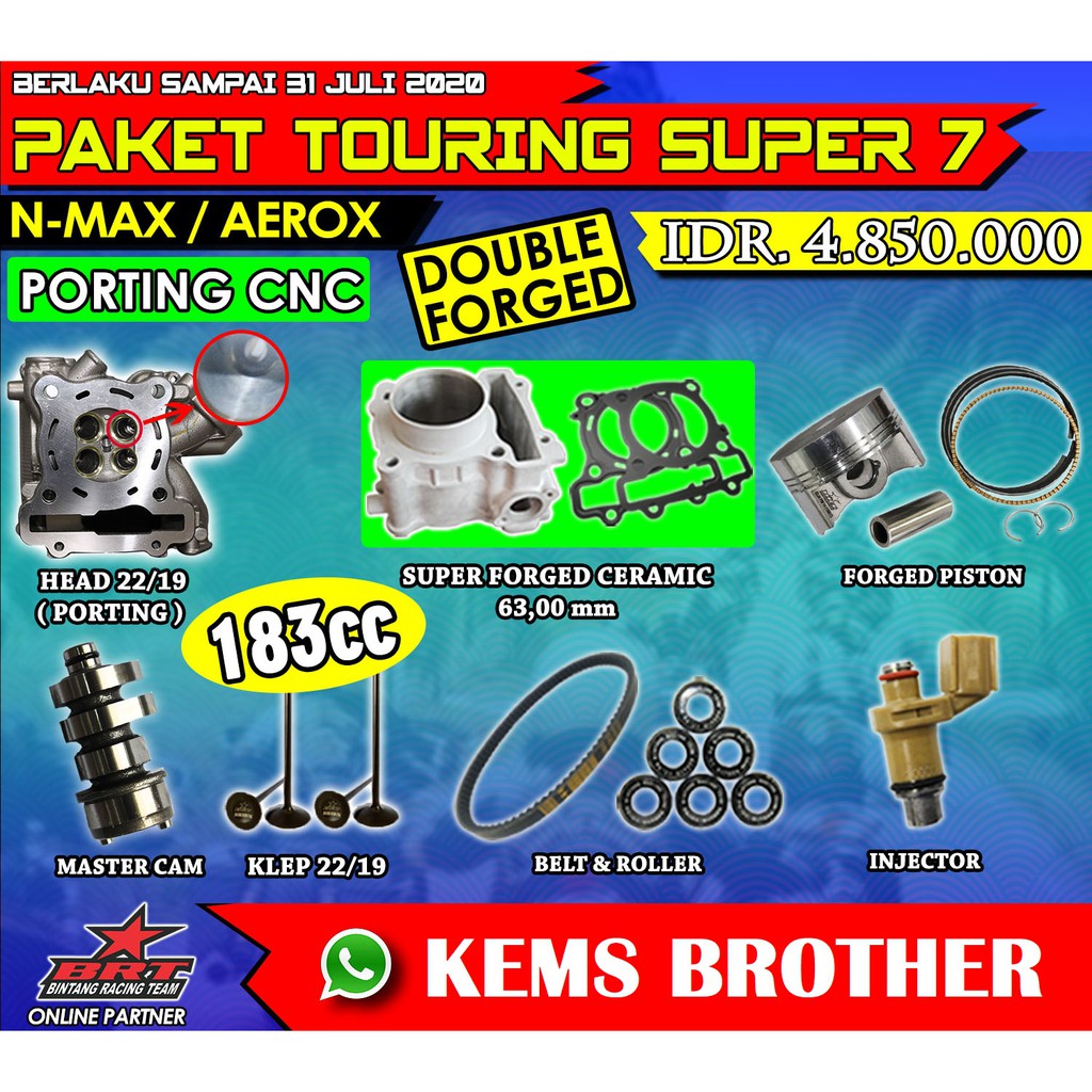 PAKET BRT NMAX AEROX TOURING SUPER 7 BRT